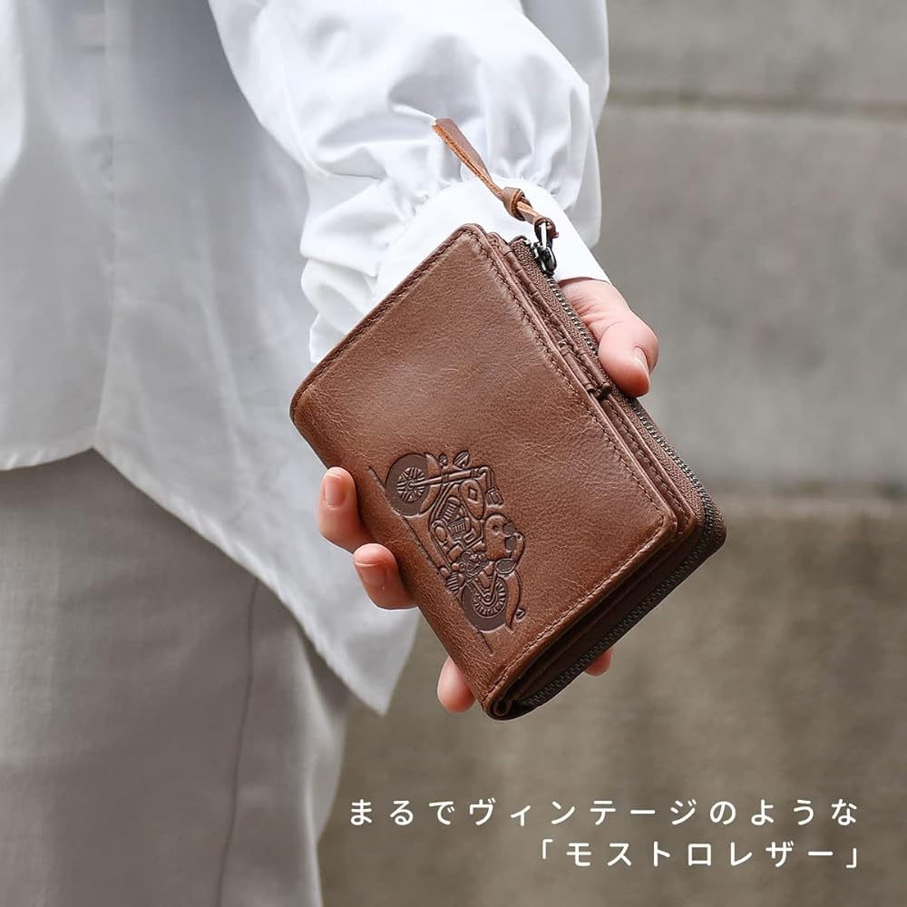 Amazon | [ピーナッツ] PEANUTS 二つ折り財布 縦型 本革 JOE